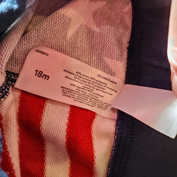 Carter's Red White and Blue Stars and Stripes Americana USA Outfit Size 18m NWOT - Picture 5 of 10